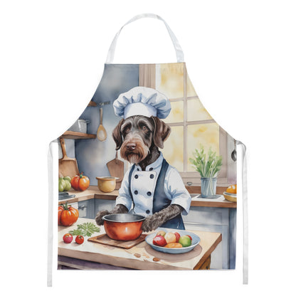 German Wirehaired Pointer - The Chef Apron for Adult Women and Men - Unisex Large