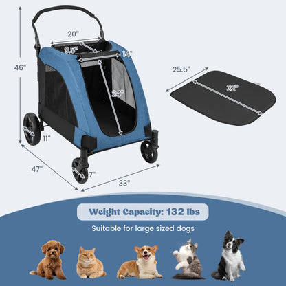 Foldable Stroller Designed for Extra Large Dogs