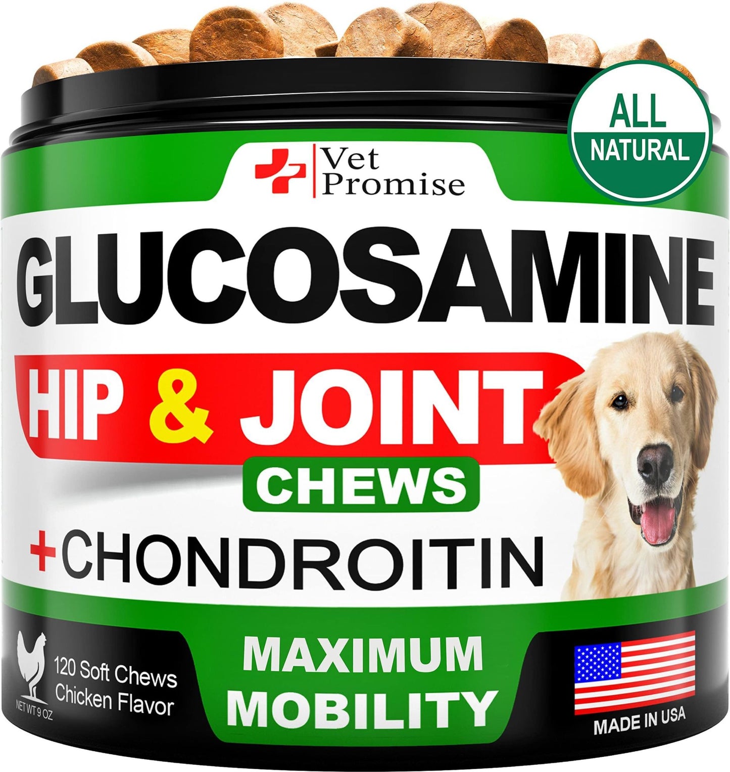 Natural Joint Supplement for Mobility for Dogs - 120 Chews