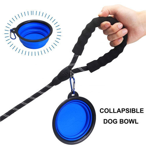 Strong Leash with Comfortable Padded Handle and Highly Reflective Threads  for Dogs