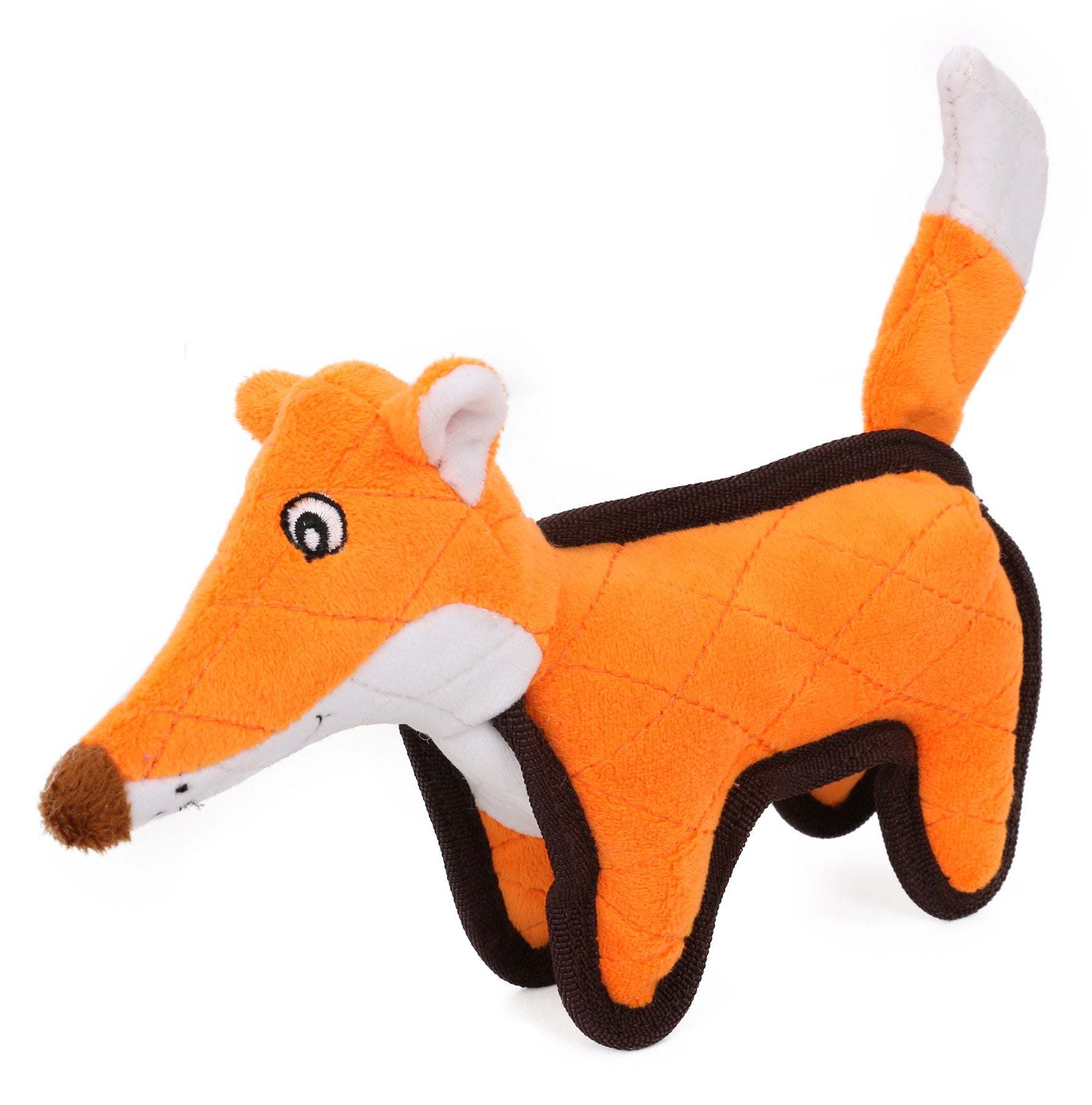 Pet Life - Foxy-Tail Quilted Plush Squeaker Chew Tug Toy for Dogs