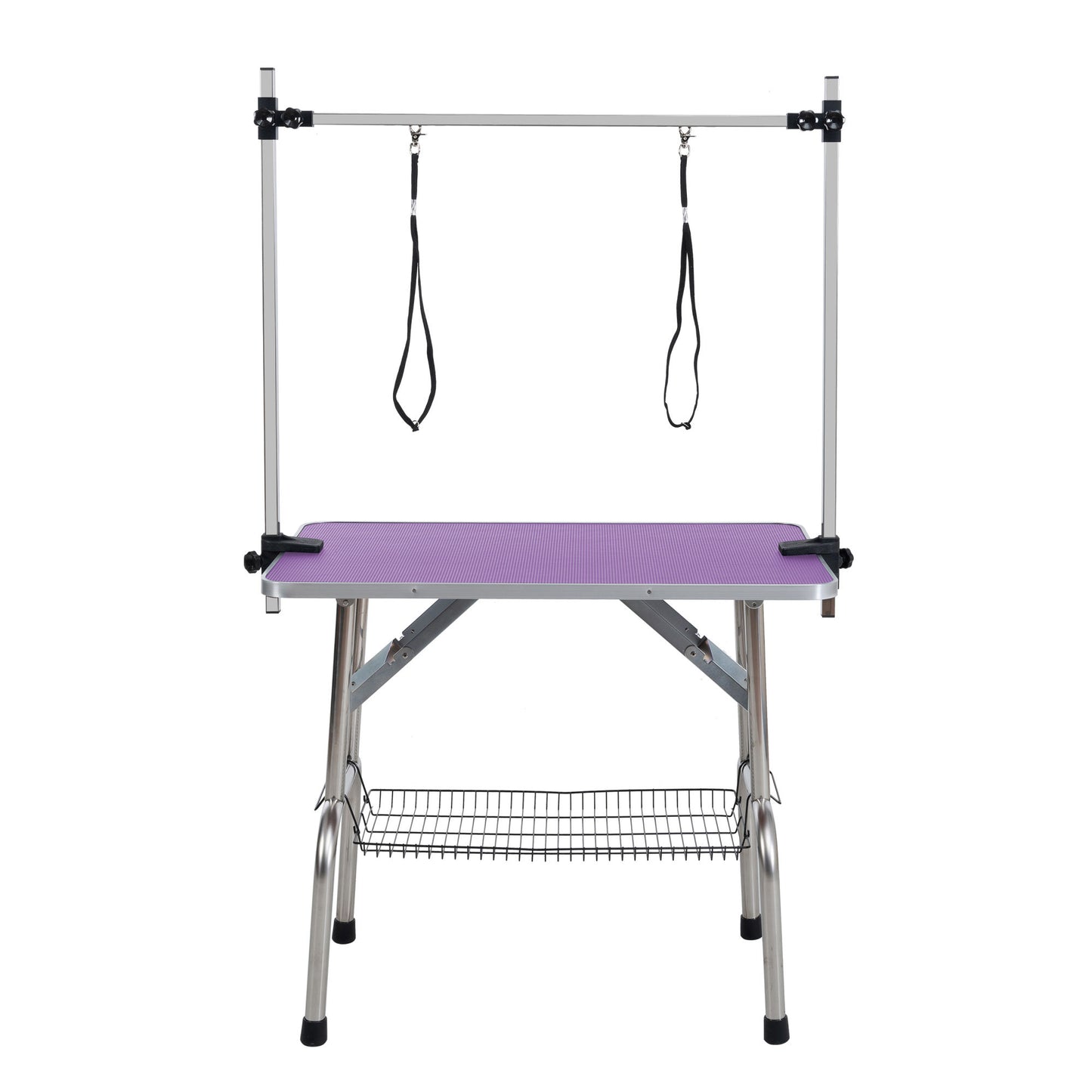 Stainless Steel Frame Folding 42" Dog Grooming Table - Purple