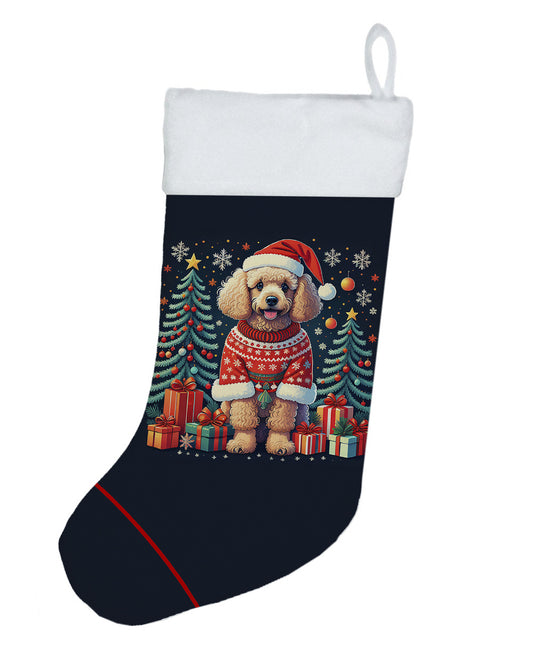 Apricot Toy Poodle -  Christmas Holiday Stocking for Fun Family Decorations