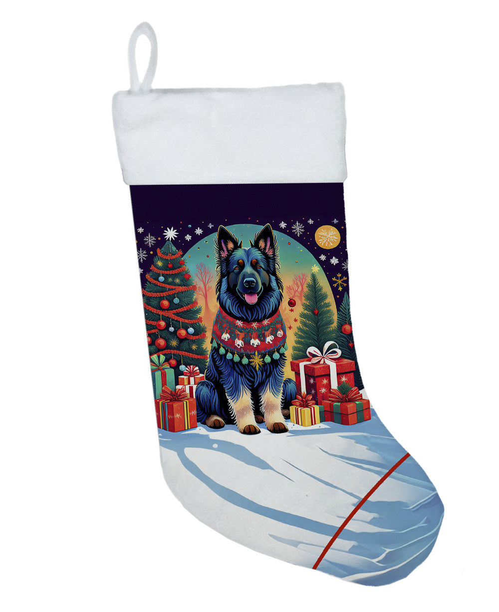 Belgian Sheepdog -  Christmas Holiday Stocking for Family Decorations