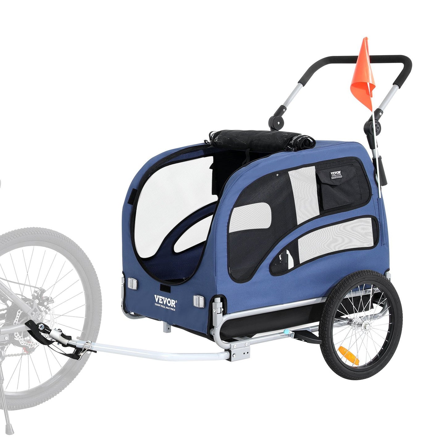 Folding 2-in-1  Stroller and Bike Trailer, Supports up to 100 lbs for Dogs