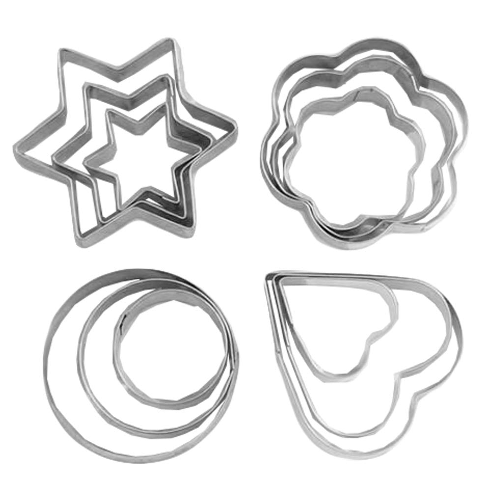 Stainless Steel Fur Baby Cookie Cutters - 12 Pcs