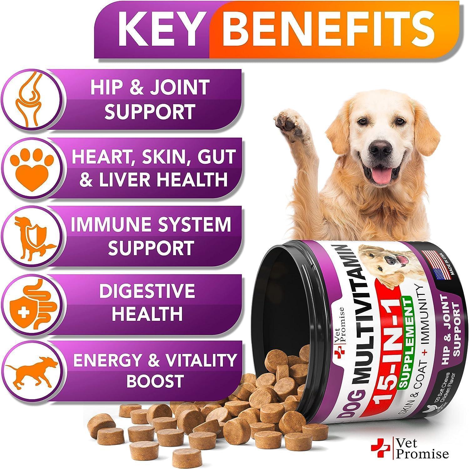 Limited Time!!! Multivitamin Chewable with Glucosamine for Dogs - 2 Pack