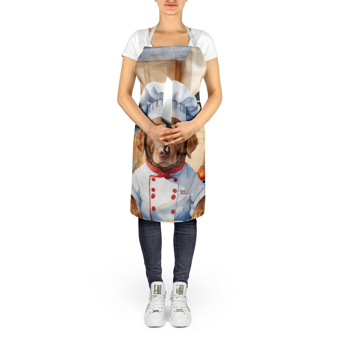Chesapeake Bay Retriever - The Chef Apron for Adult Women and Men - Unisex Large