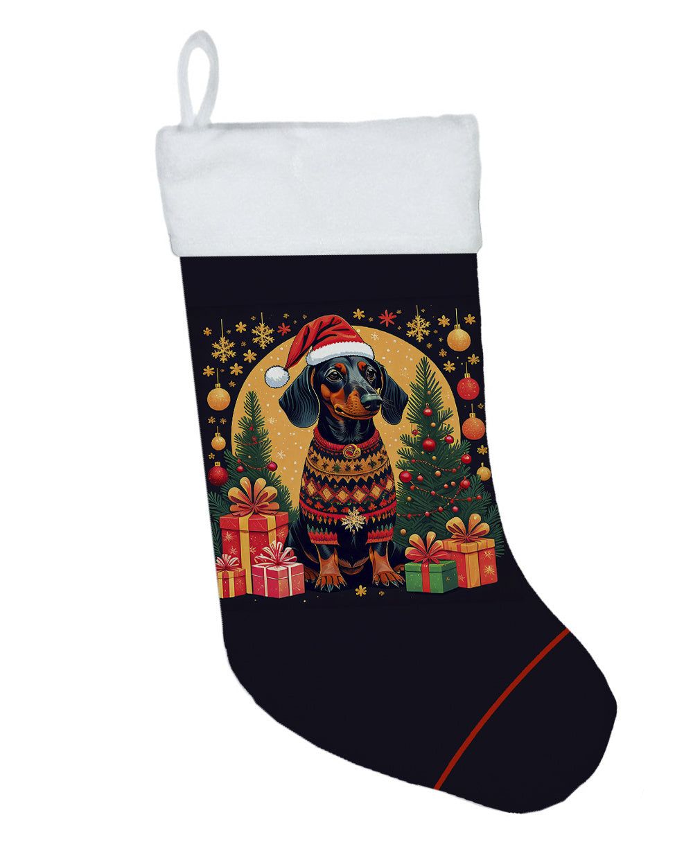 Black and Tan Dachshund - Christmas Holiday Stocking for Fun Family Decorations