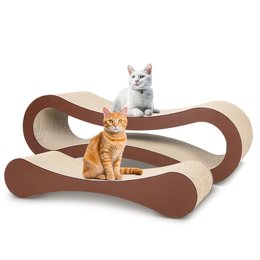 2 in 1  Infinity Shape Scratcher Board for Indoor Cats