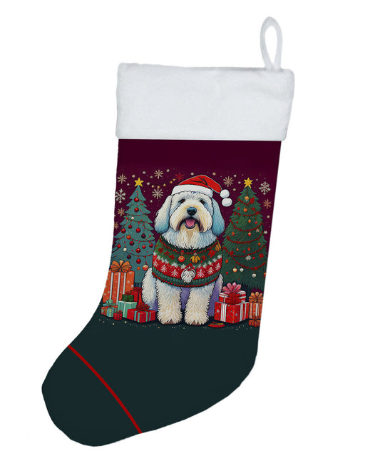 Old English Sheepdog - Christmas Holiday Stocking for Family Decorations