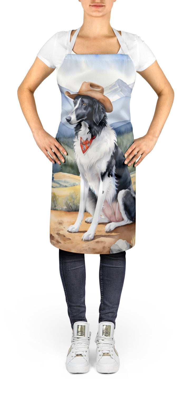 Borzoi Russian Wolfhound - Welcome Cowboy Apron for Cooking, Baking and Crafts for Adult Women and Men - Unisex Large