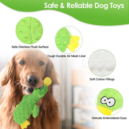 3 Piece Duck-Shaped Squeaky Toys for Dogs