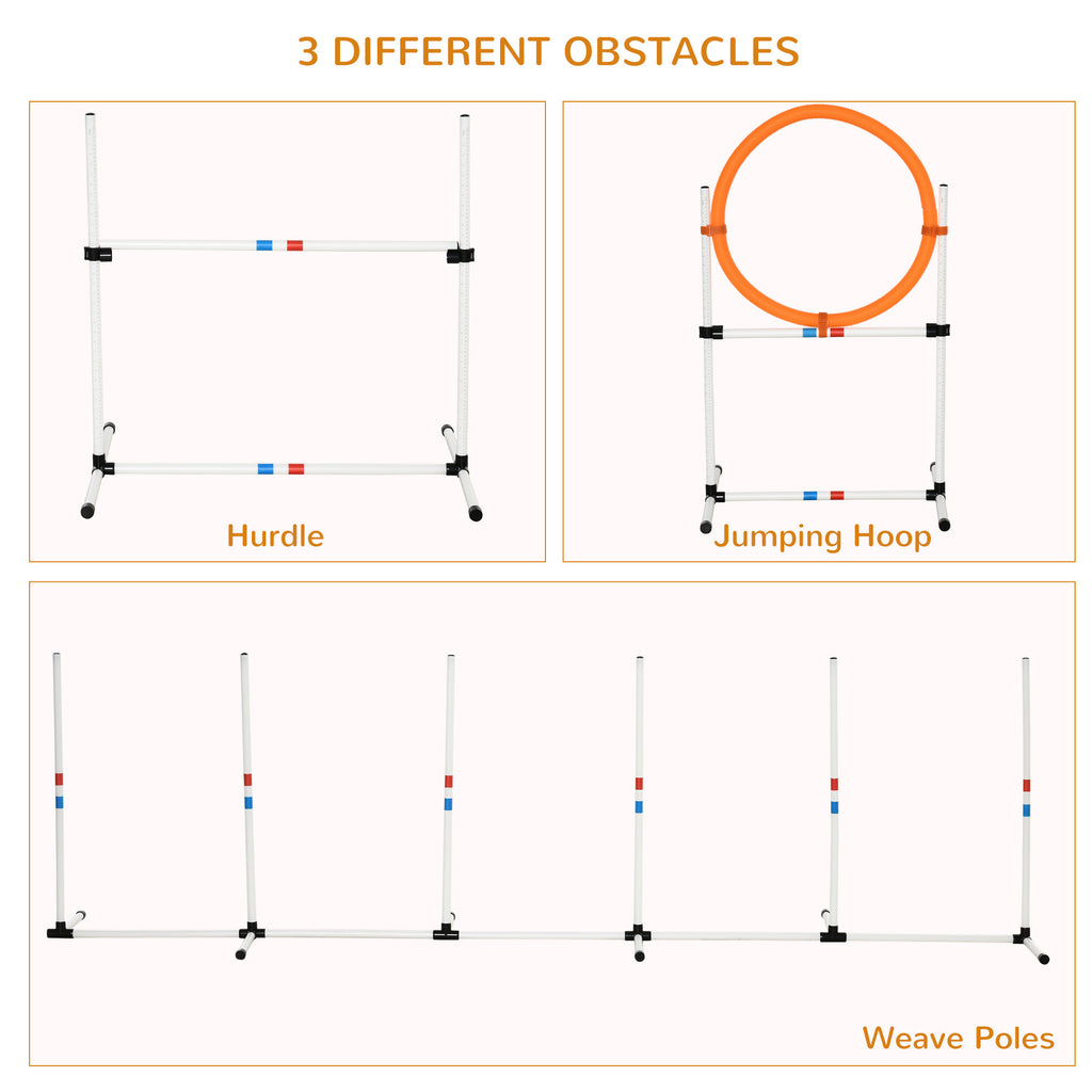 PawHut - Agility Obstacle Course Equipment Set for Dogs