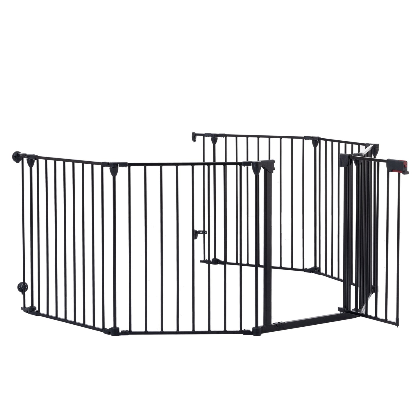 Adjustable 6 Panel Gate for Indoors Dog Safety - 150 inches