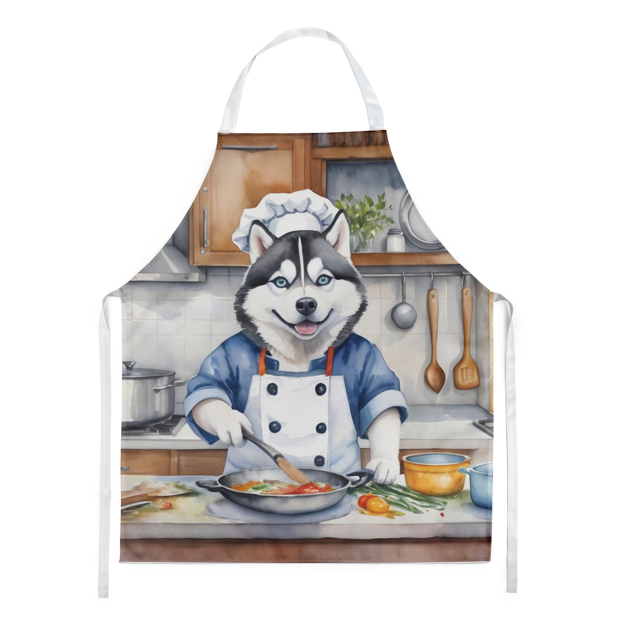 Siberian Husky - The Chef Apron for Adult Women and Men - Unisex Large