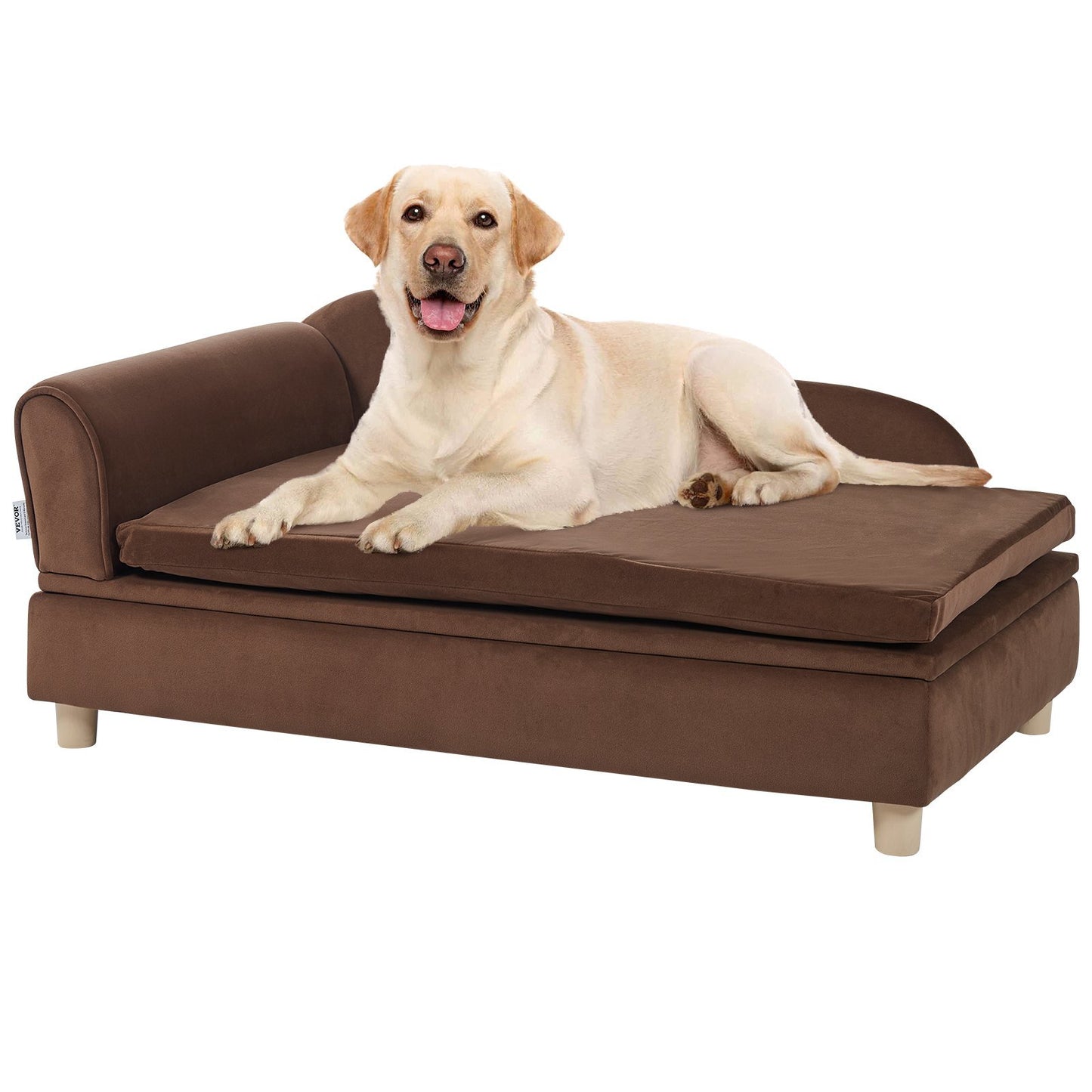 Soft Velvety Sofa Bed for Large-Sized Dogs and Cats - 110 lbs Capacity