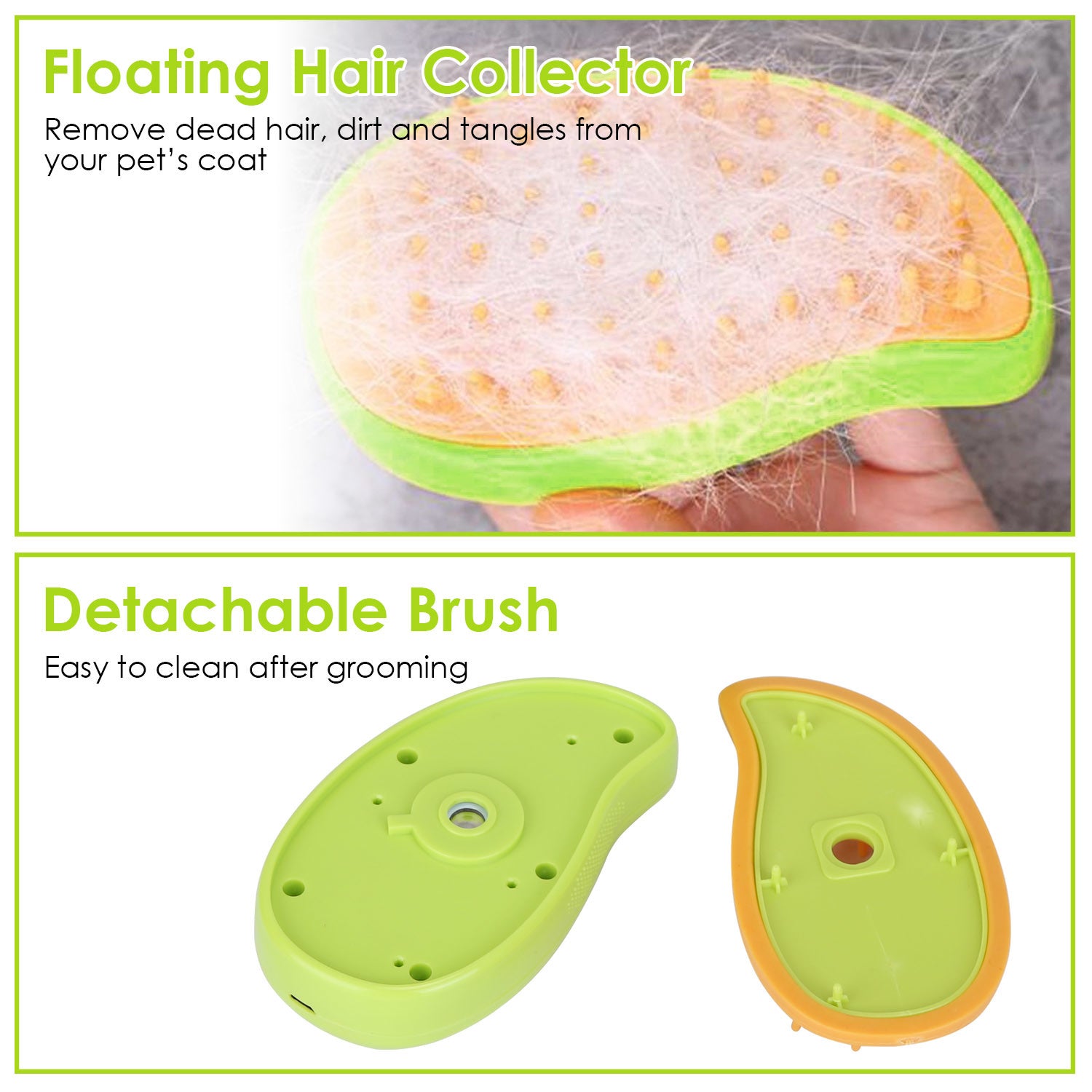 3 In 1 Grooming Steam Cleaning Brush for Cats and Dogs - USB Rechargeable