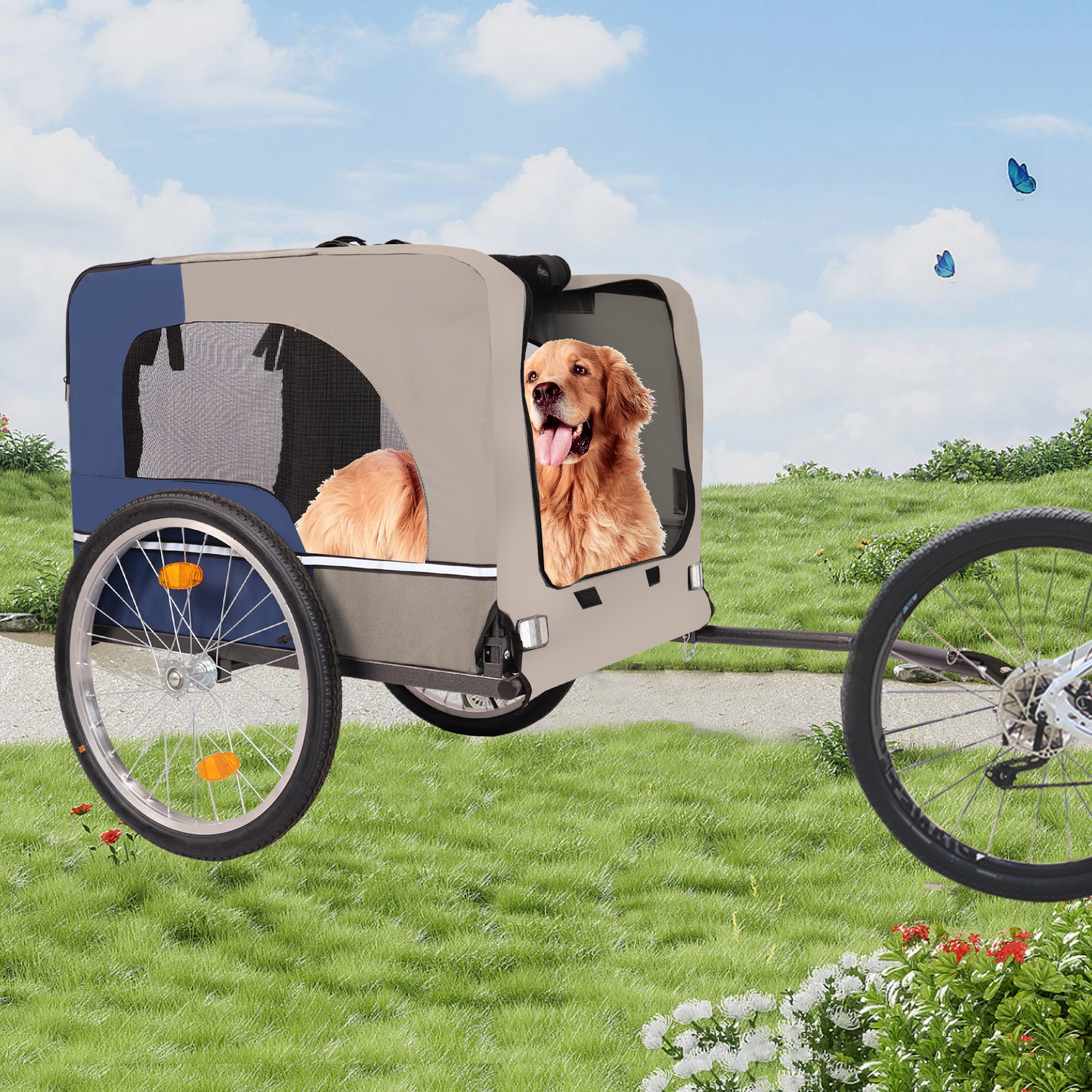 Folding Bicycle Carrier for Medium and Small Breed Dogs