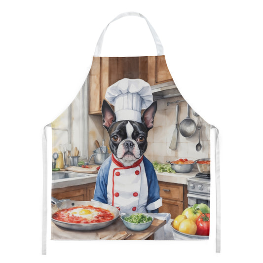 Boston Terrier - The Chef Apron for Adult Women and Men - Unisex Large