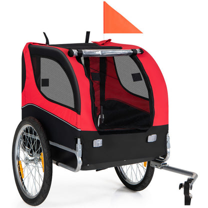 Foldable Bike Trailer with 3 Entrances for Dogs and Cats