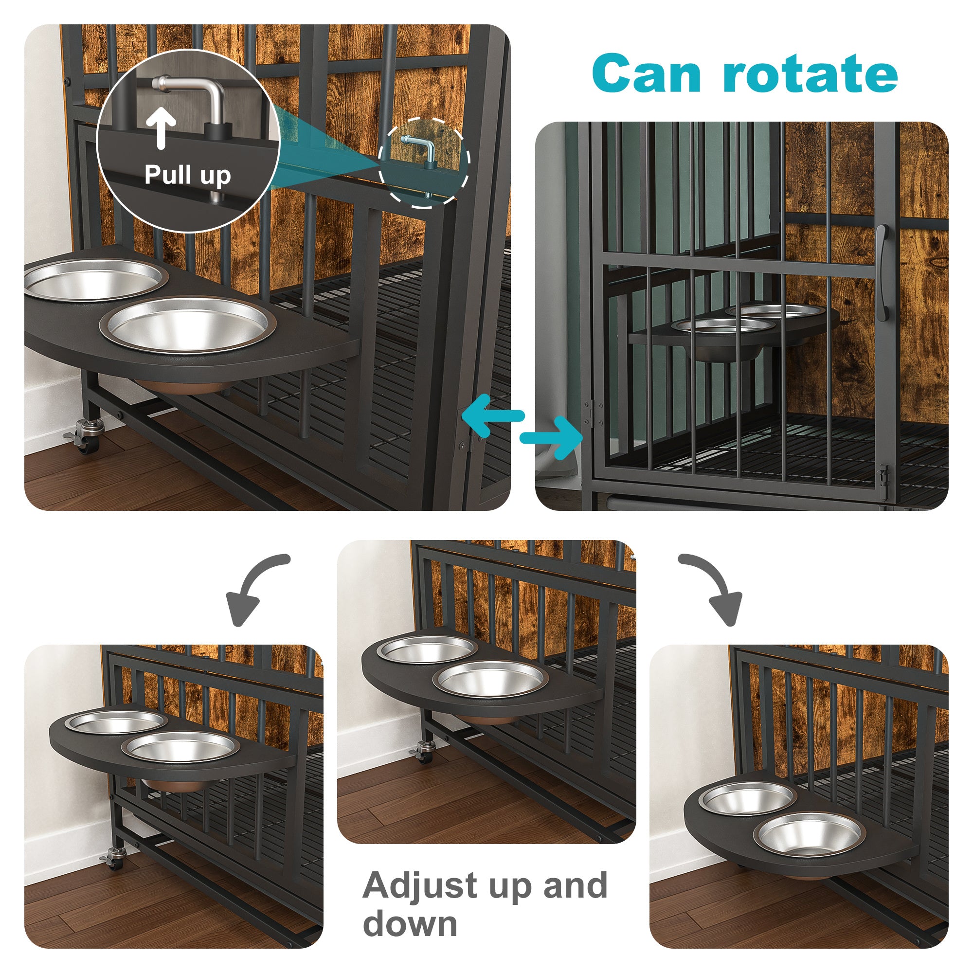 Modern Furniture Style Double-Door Kennel for Dogs