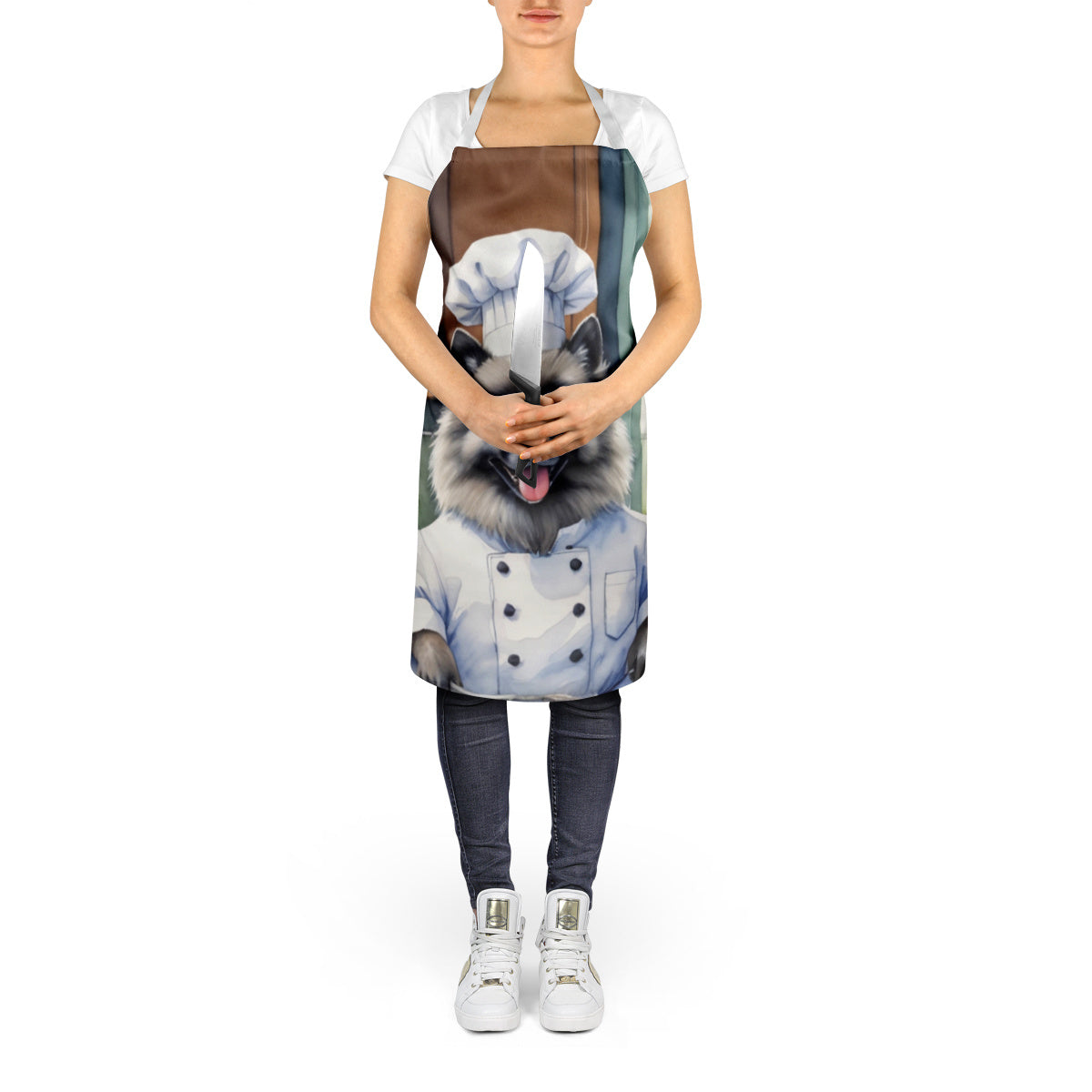 Keeshond - The Chef Apron for Adult Women and Men - Unisex Large