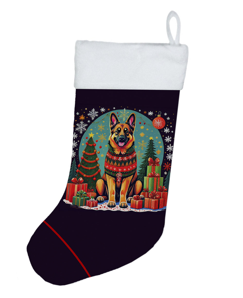 German Shepherd -  Christmas Holiday Stocking for Fun Family Decorations