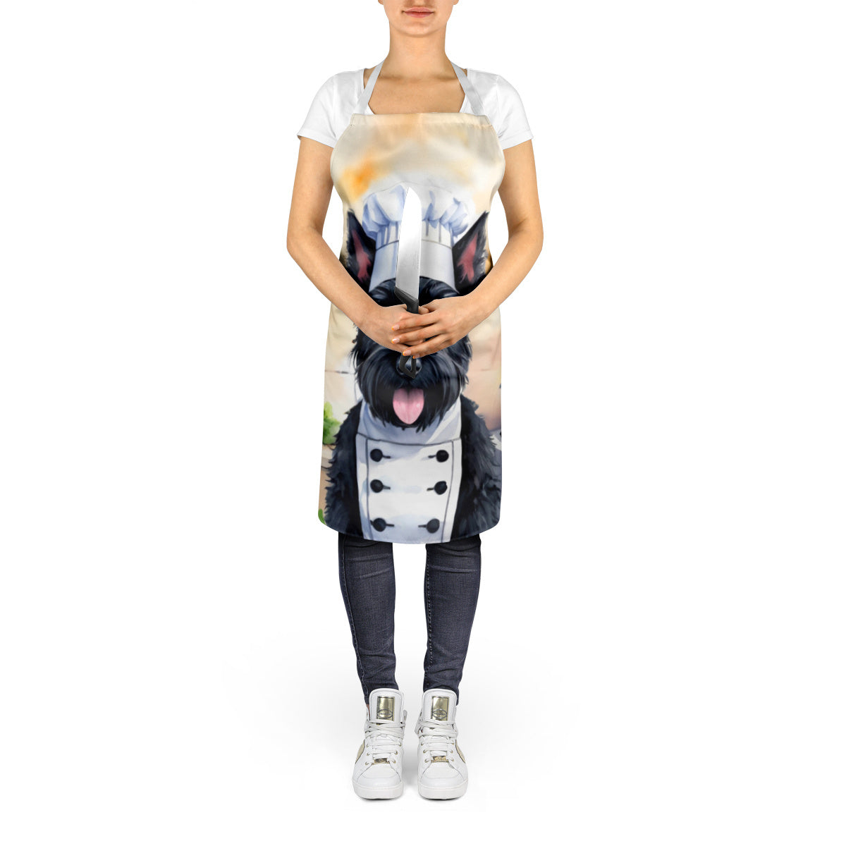 Scottish Terrier - The Chef Apron for Adult Women and Men - Unisex Large