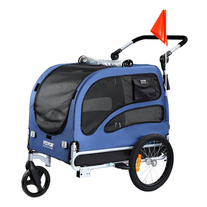 Folding 2-in-1  Stroller and Bike Trailer, Supports up to 100 lbs for Dogs