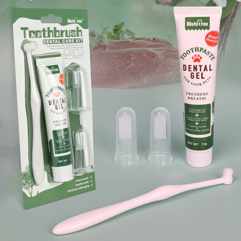 Dental Hygiene Kit For Dogs And Cats - 3 Piece Set