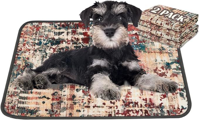 Super Absorbent Leakproof Reusable and Washable Training Pee Pads for Dogs - 2 Pack, 2 Sizes