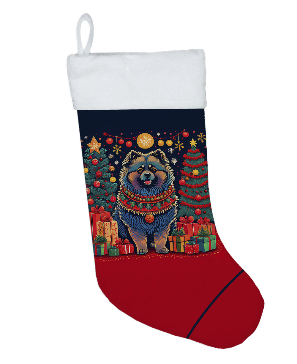 Keeshond -  Christmas Holiday Stocking for Fun Family Decorations