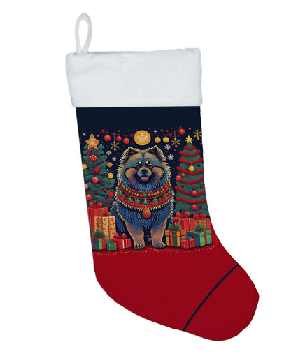 Keeshond -  Christmas Holiday Stocking for Fun Family Decorations