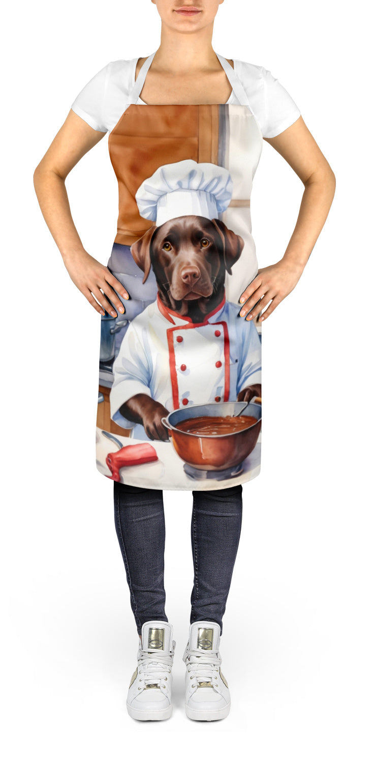 Chocolate Labrador Retriever - The Chef Apron for Adult Women and Men - Unisex Large