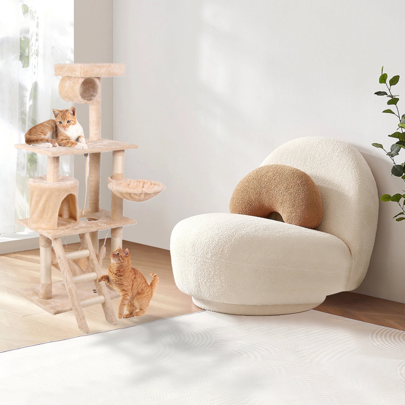 Climbing Condo with Stairs Nests and Platforms for All Size Cats