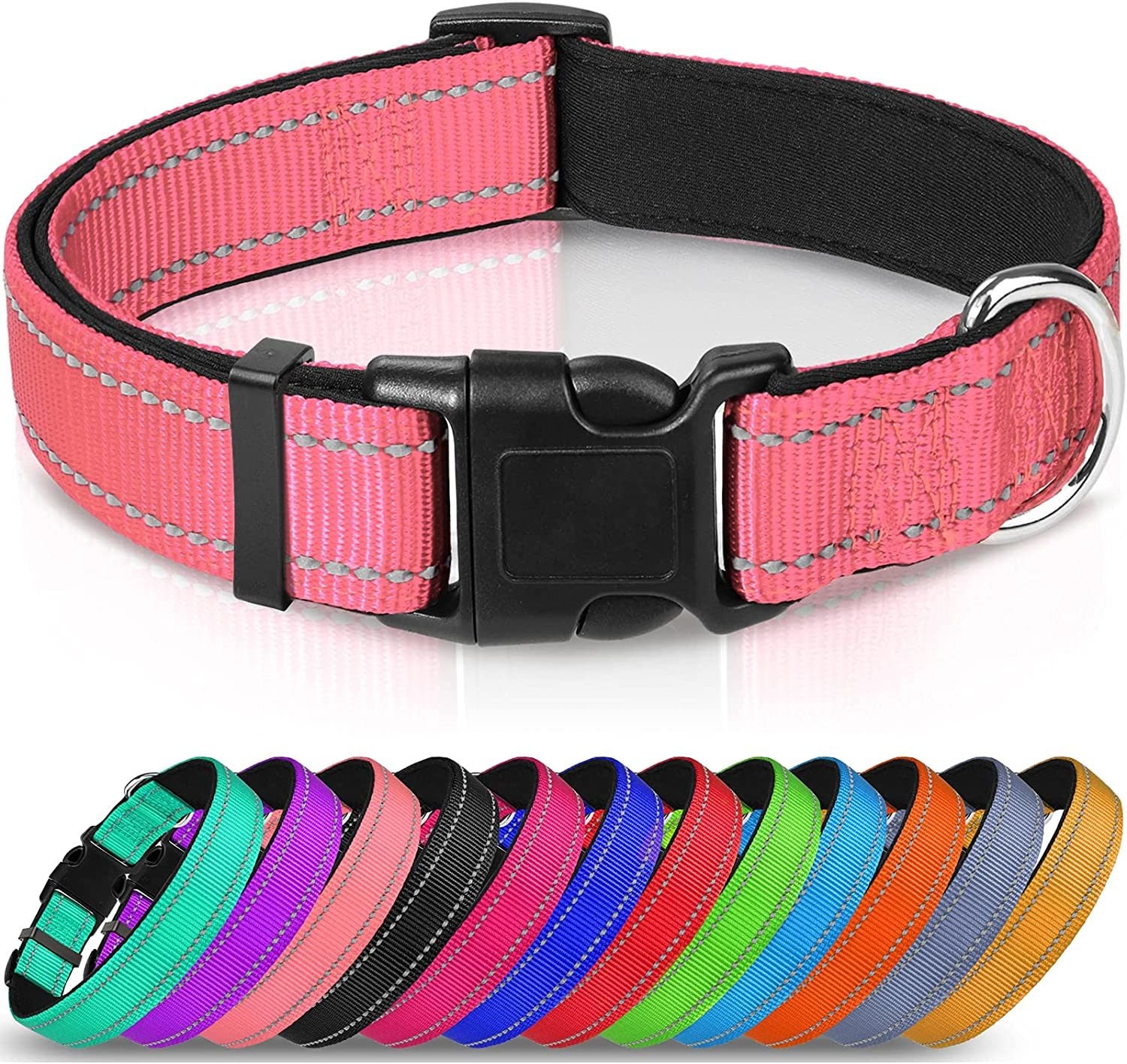 Soft Neoprene Padded Breathable Reflective Dog Collar