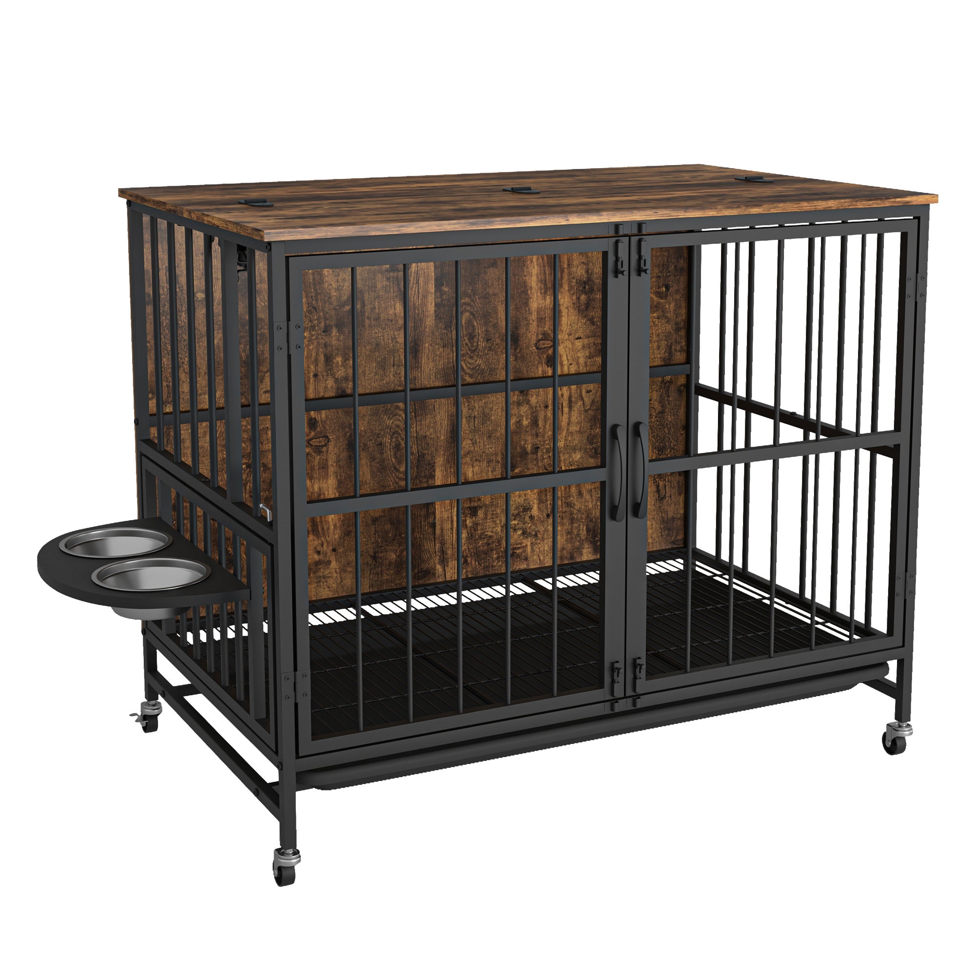 Modern Furniture Style Double-Door Kennel for Dogs