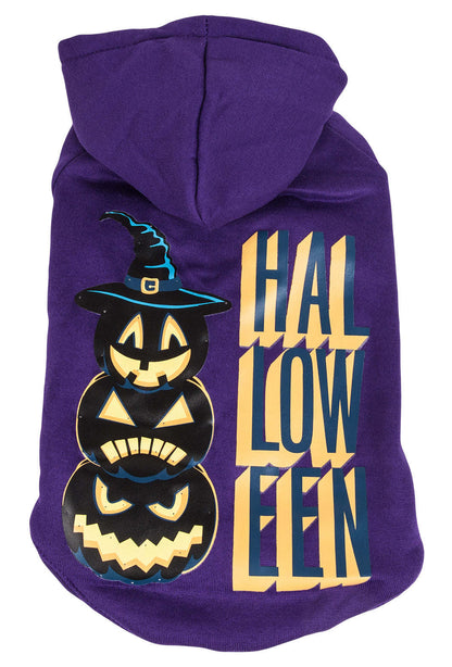 Pet Life - LED Lit Happy Halloween Jack'o Lantern Snowman Hoodie Sweater Costume for Dogs