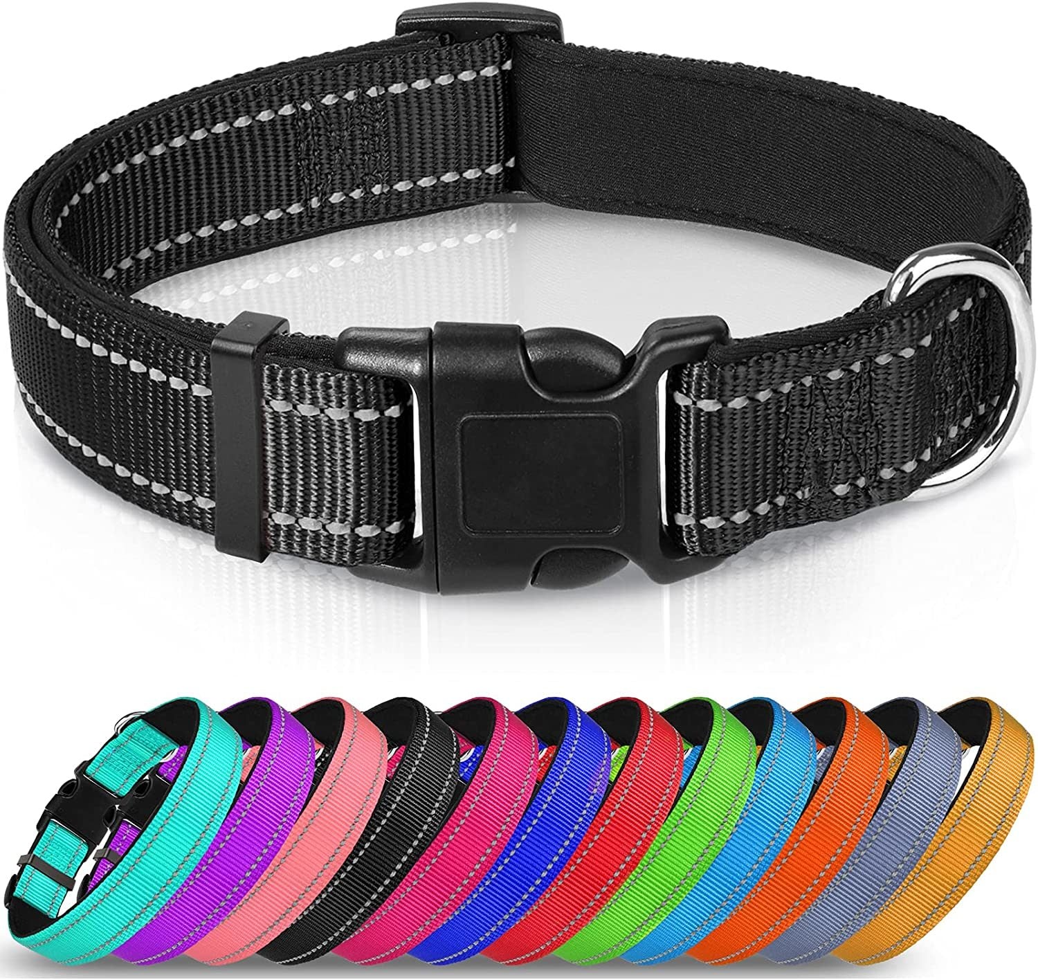 Soft Neoprene Padded Breathable Reflective Dog Collar
