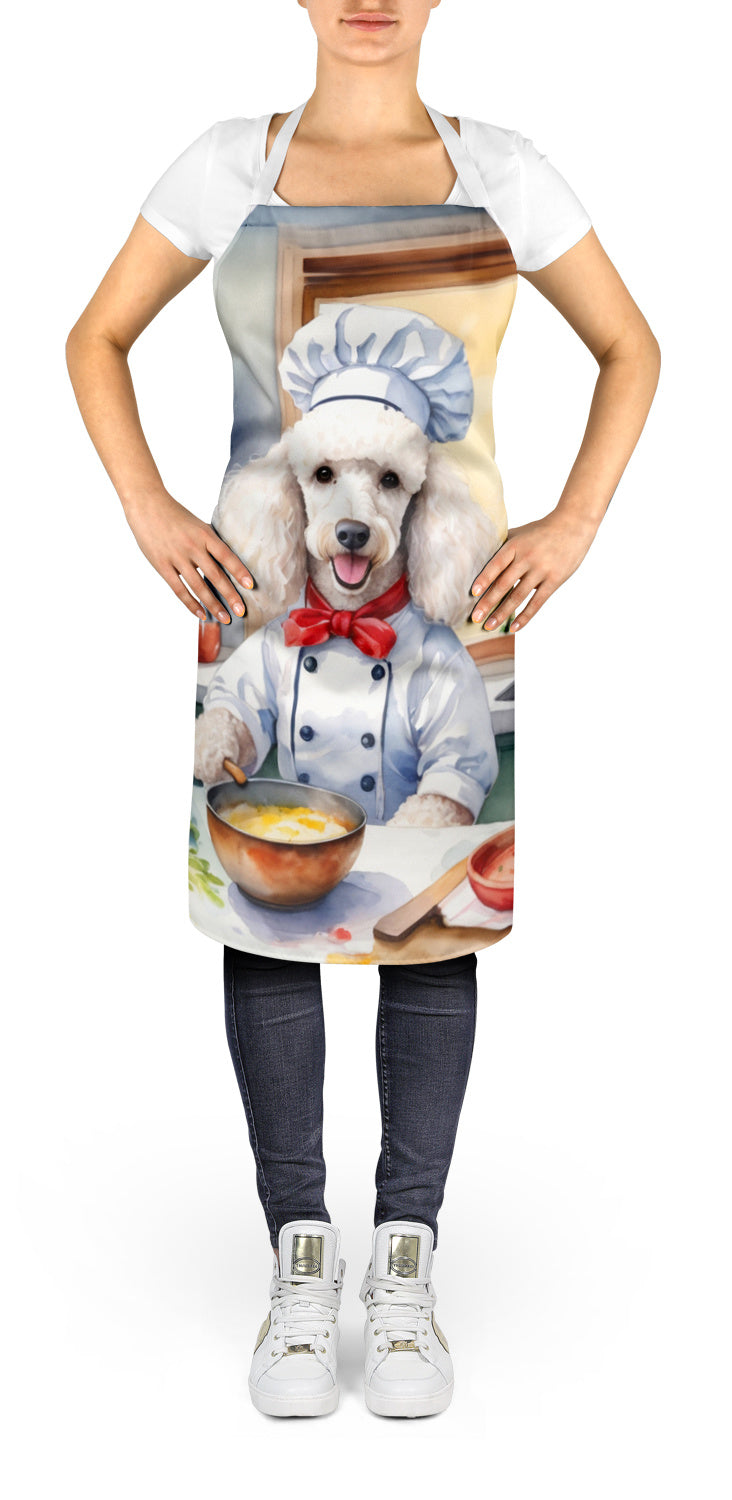 White Poodle - The Chef Apron for Adult Women and Men - Unisex Large