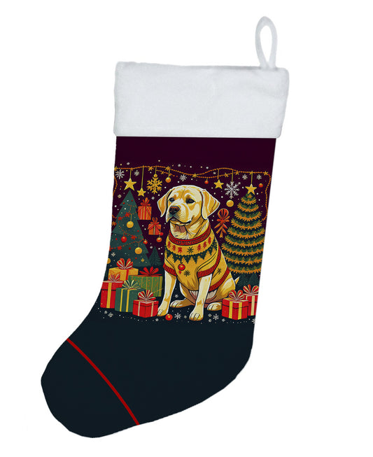 Yellow Labrador Retriever -  Christmas Holiday Stocking for Family Decorations