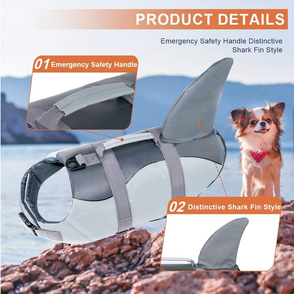 Fun Shark and Mermaid Life Jackets for Dogs