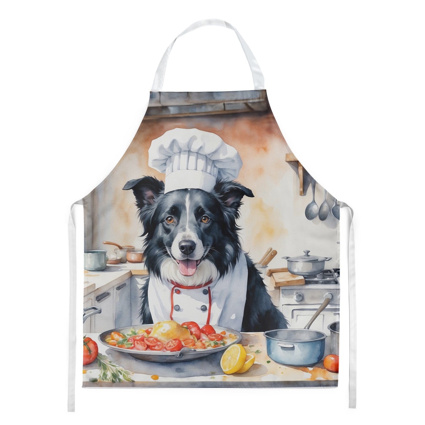 Border Collie - The Chef Apron for Adult Women and Men - Unisex Large