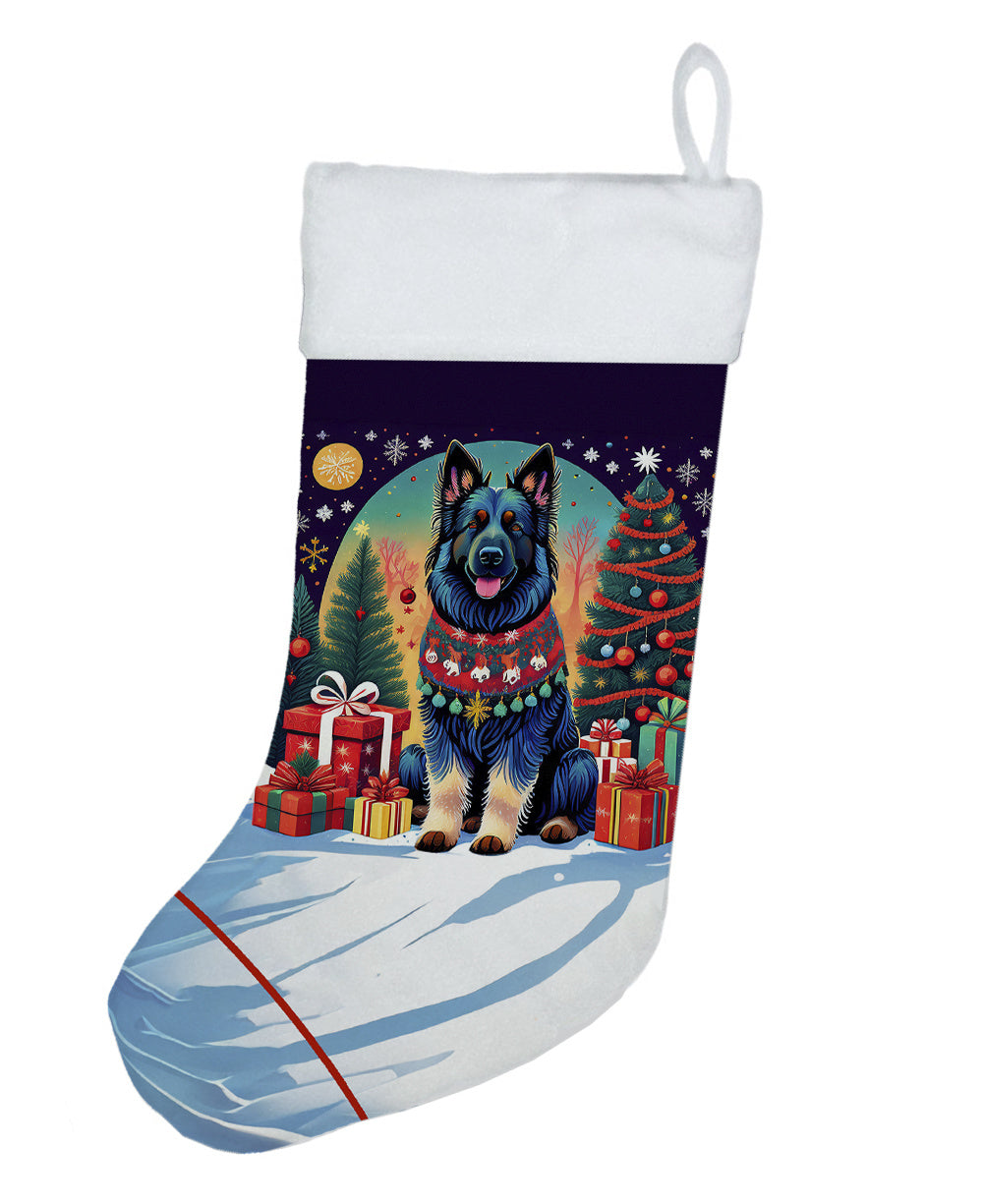 Belgian Sheepdog -  Christmas Holiday Stocking for Family Decorations