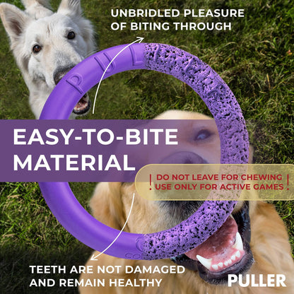 Puller - Outdoor Fetch Ring Toys for Large Dogs - 2 Rings