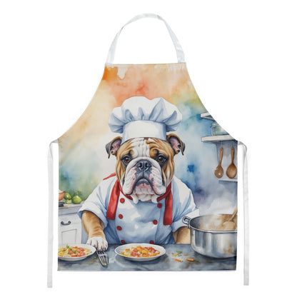 English Bulldog - The Chef Apron for Adult Women and Men - Unisex Large