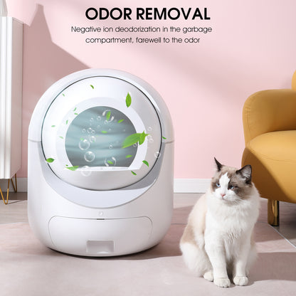 Smart Automatic Scooping and Odor Removal Litter Box for Cats