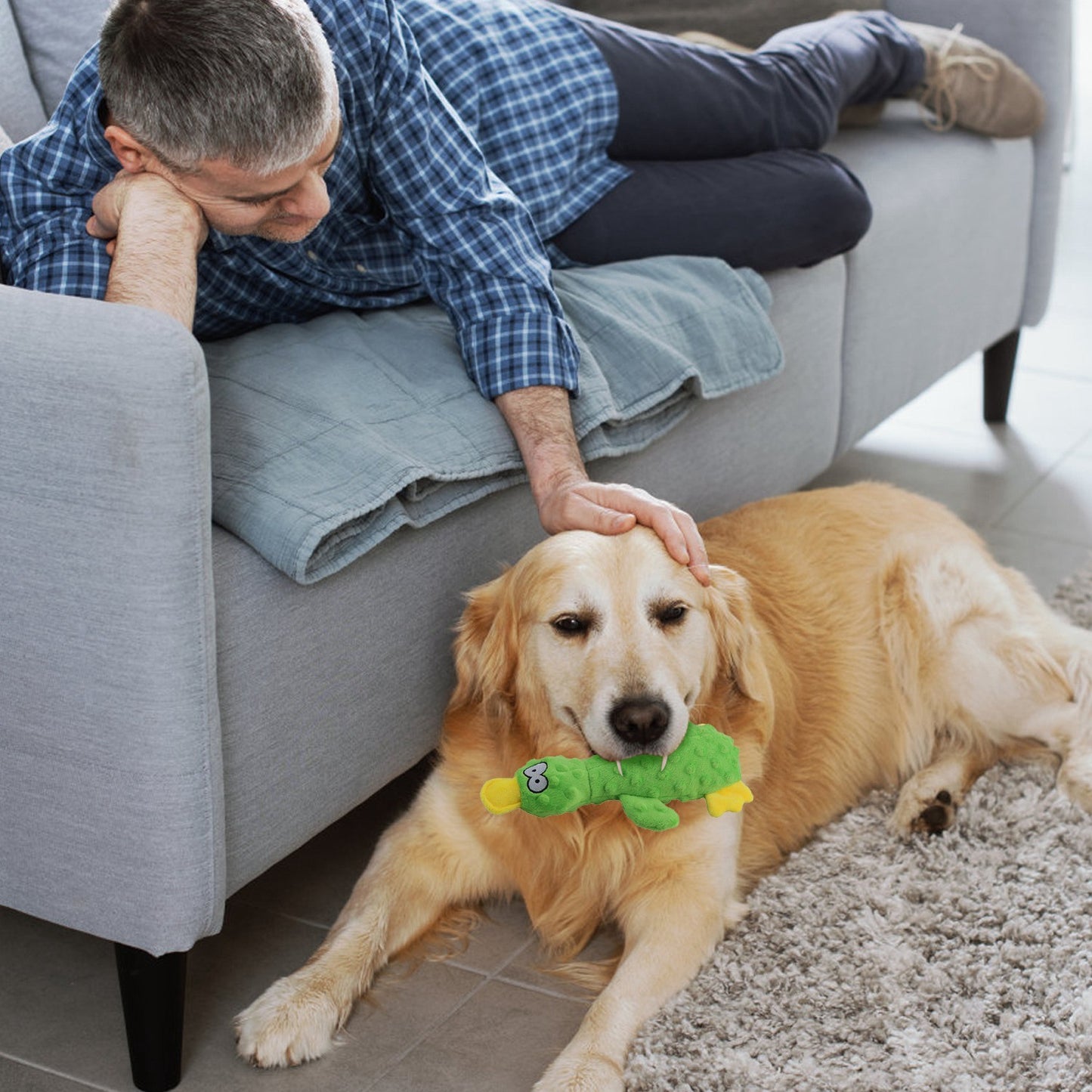 3 Piece Duck-Shaped Squeaky Toys for Dogs