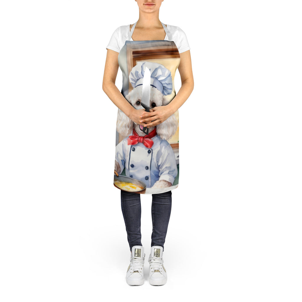 White Poodle - The Chef Apron for Adult Women and Men - Unisex Large